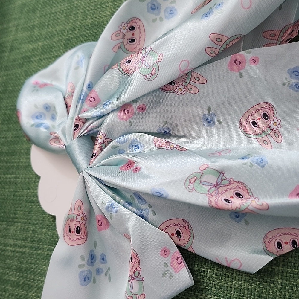 Labubu Inspired Hair Bow (Lt Teal)